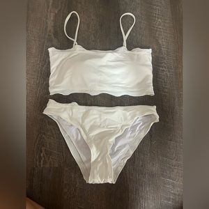 White padded bikini set